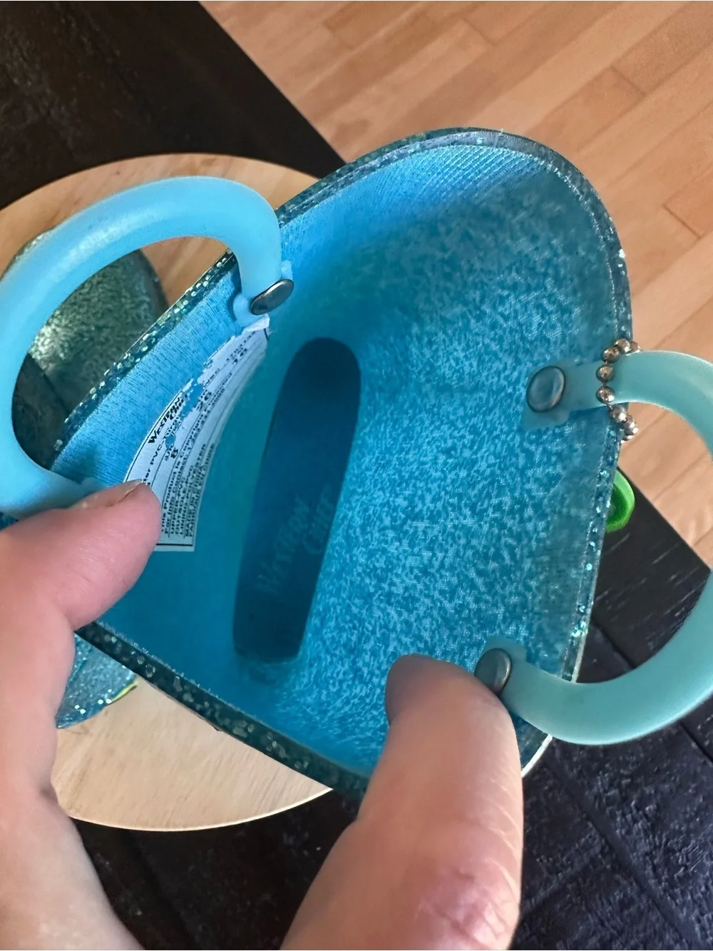 Western Chief Turquoise Blue Glitter waterproof Rain Boots